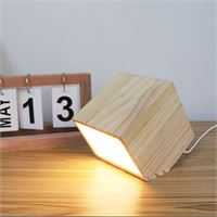 LAMPADA DA SCRIVANIA IN LEGNO D'ACERO